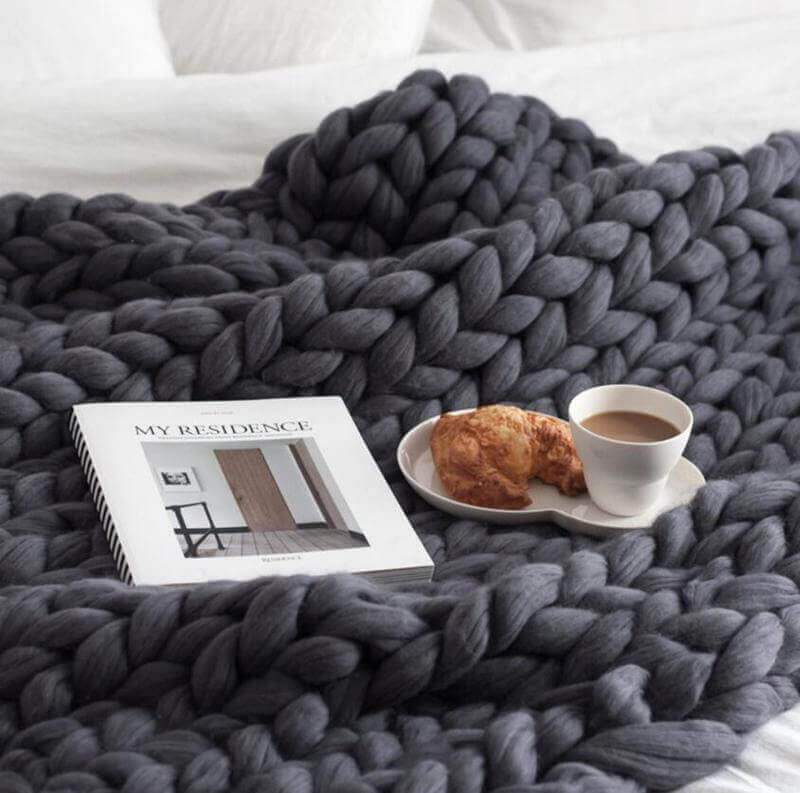Chunky Knitted Blanket