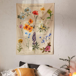 Botanical Wildflower Tapestry