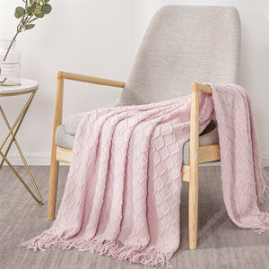 Knitted Tassel Blanket