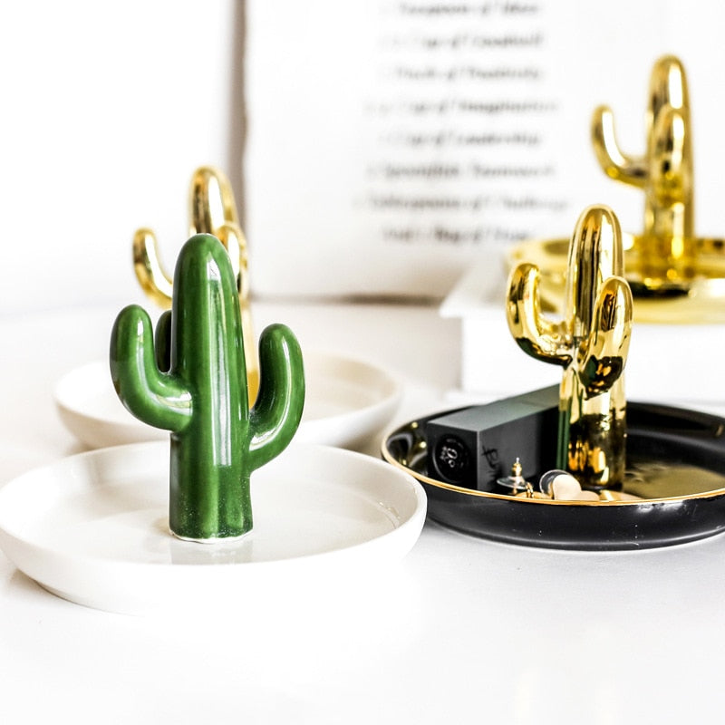  Ceramic Cactus Ring Holder Cactus Ring Dish for