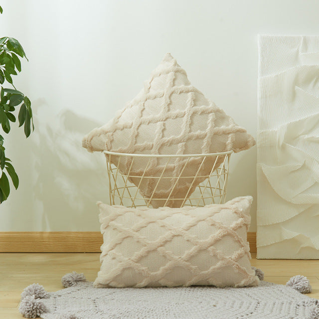Tufted Dimond Pillow Cover